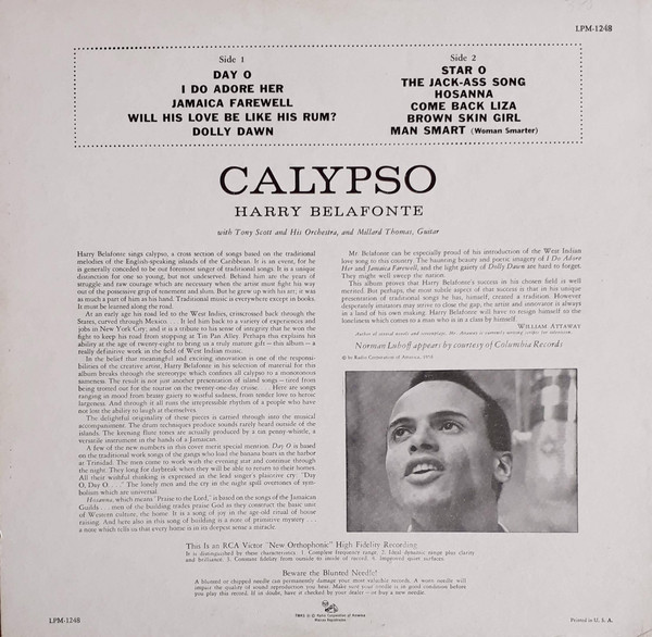 Record - Harry Belafonte - Calypso